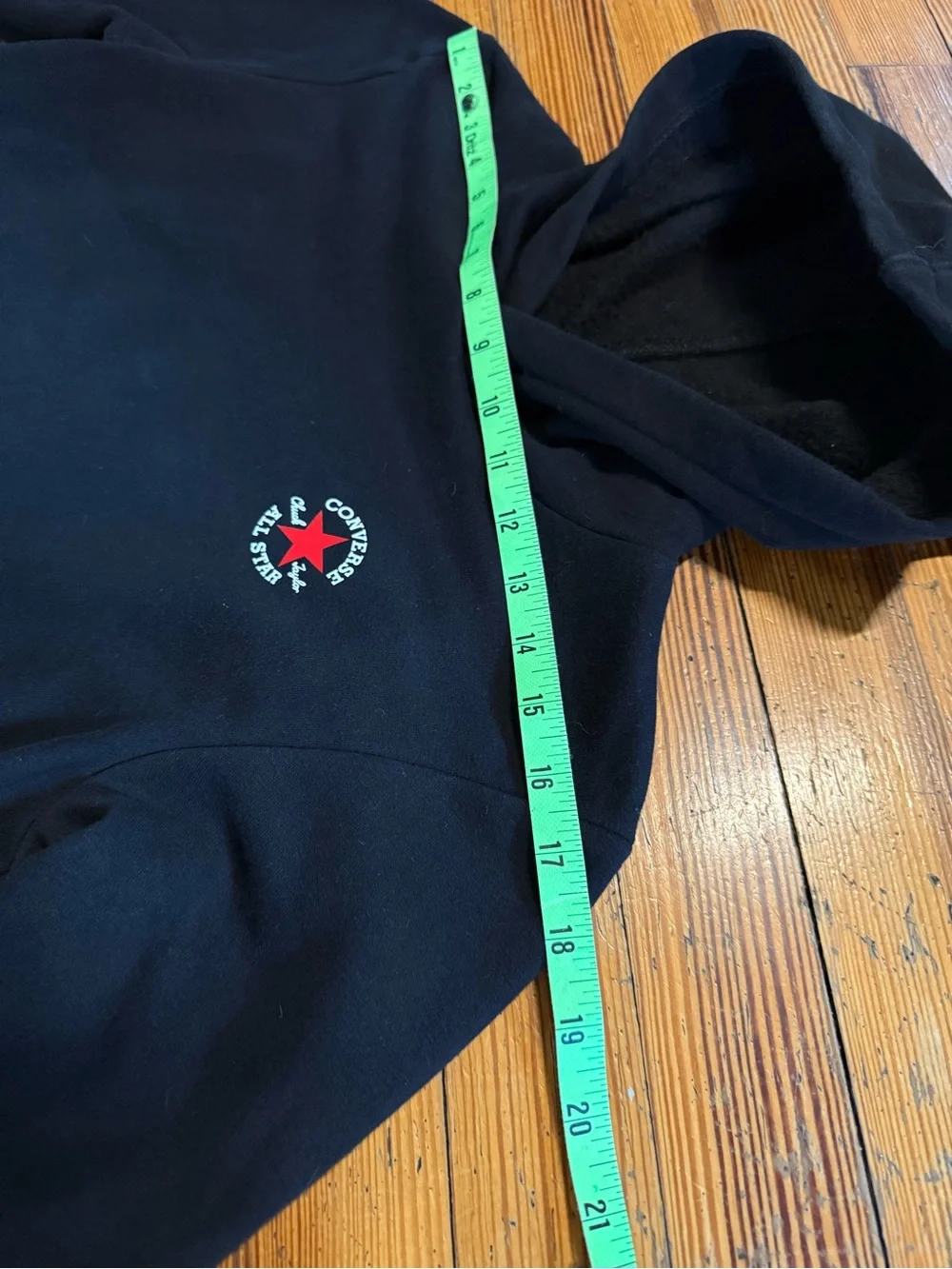 Kids Converse Black Hoodie with Small Chest Patch Youth Large